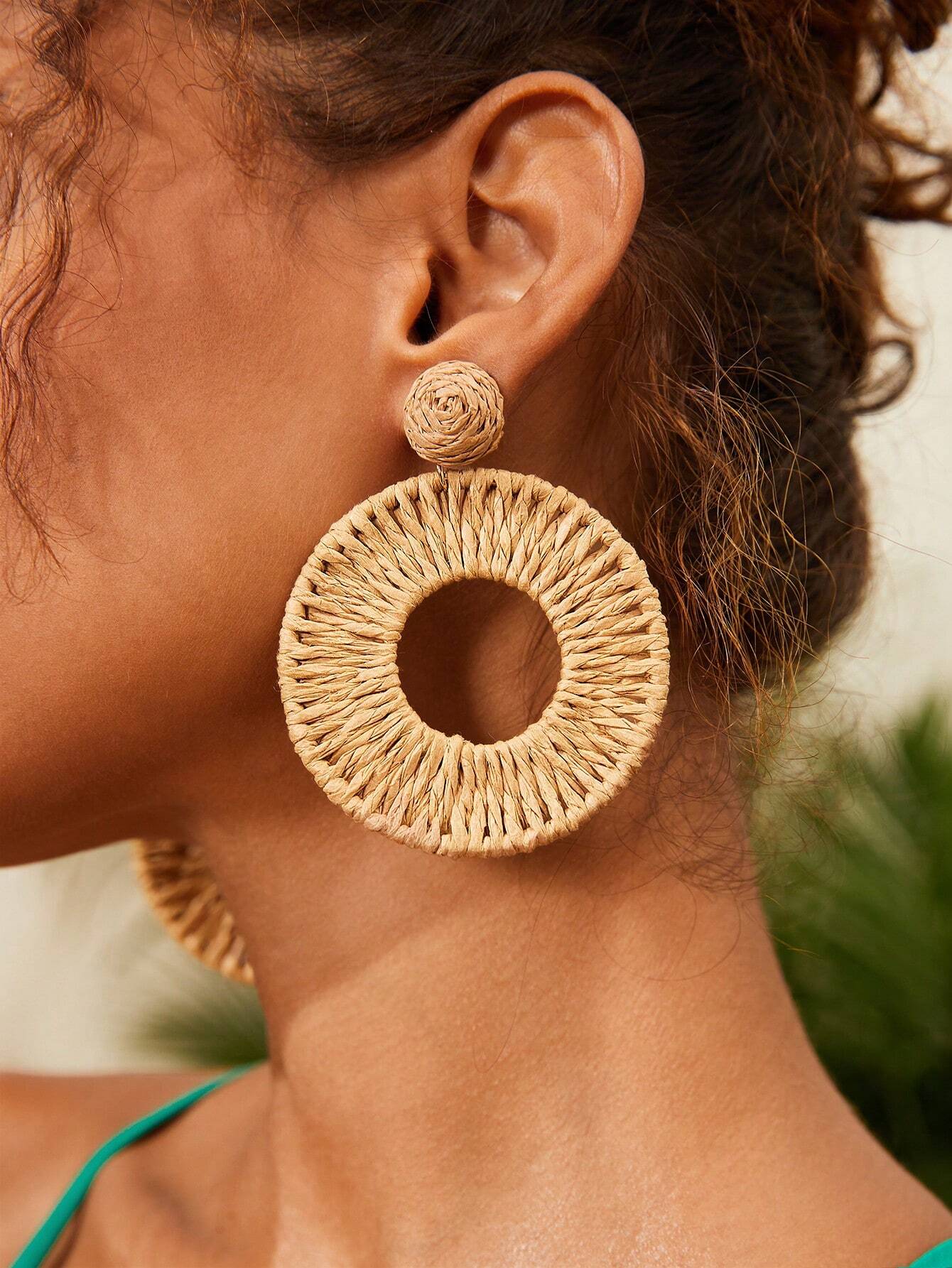 Straw Earrings