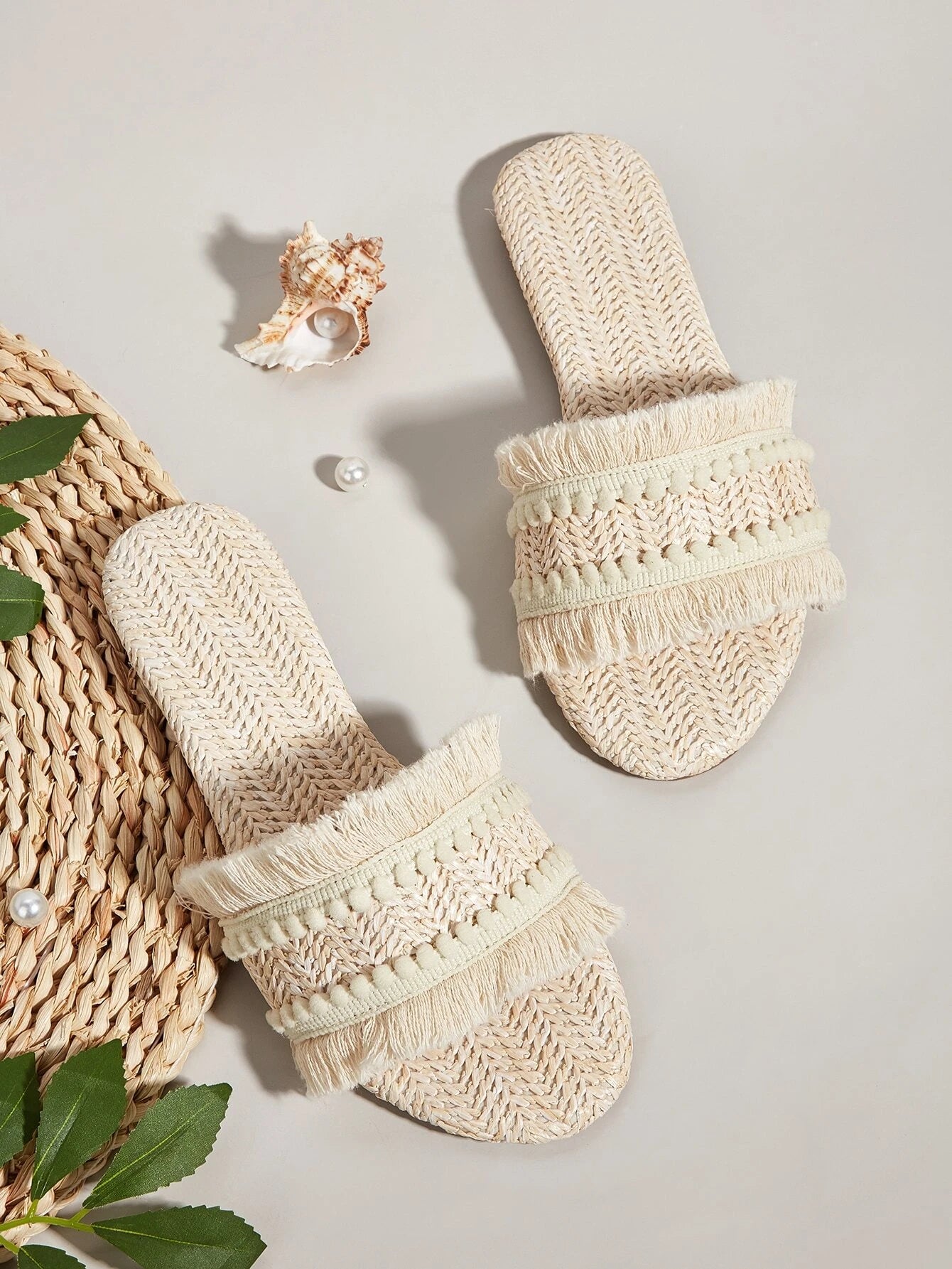 Straw Slippers
