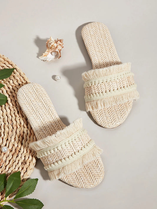 Straw Slippers