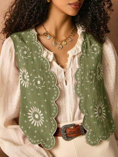 Embroidered vest