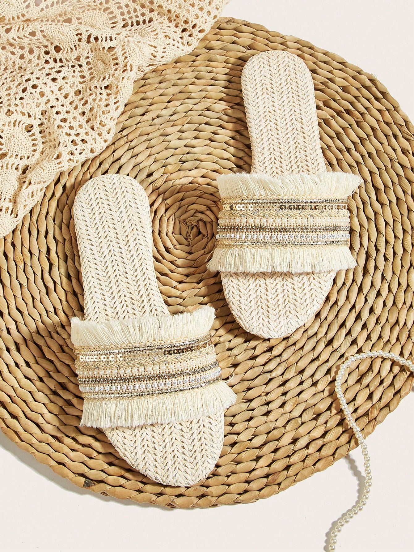 Straw Slippers