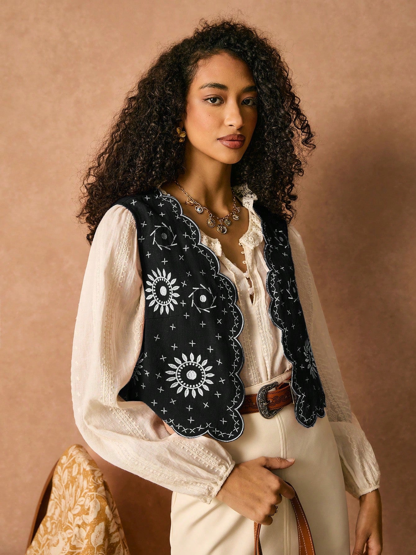 Embroidered vest