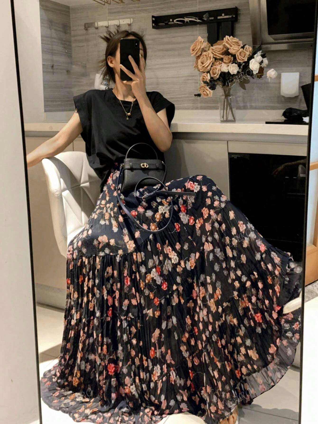 Chiffon Floral Skirt