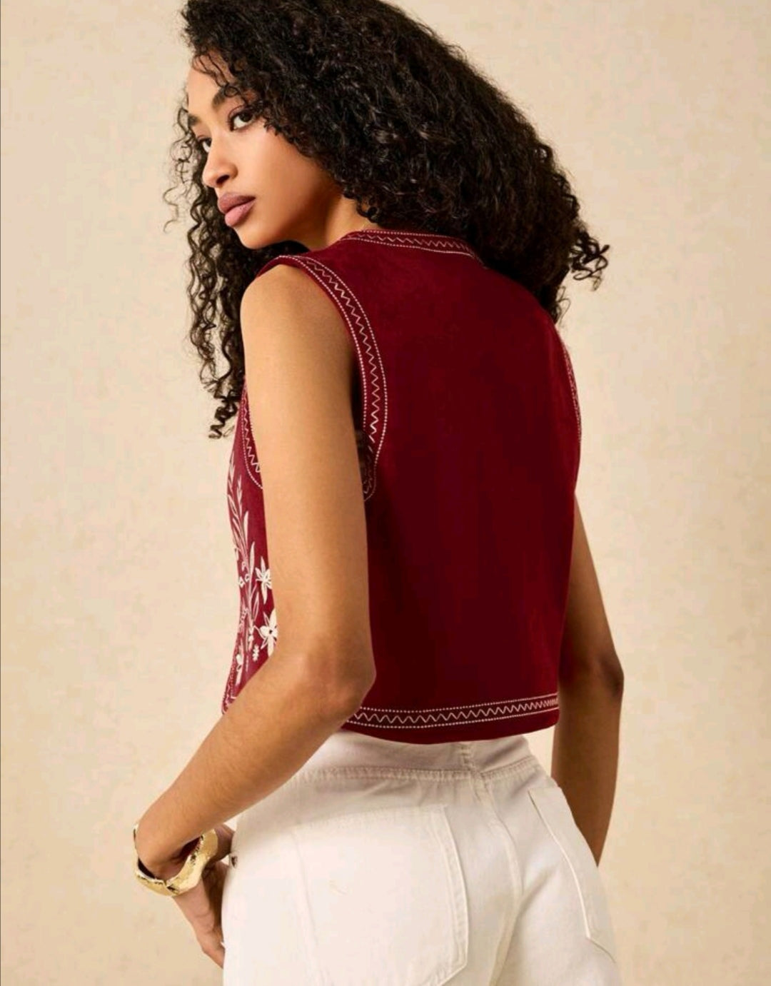 Embroidered vest