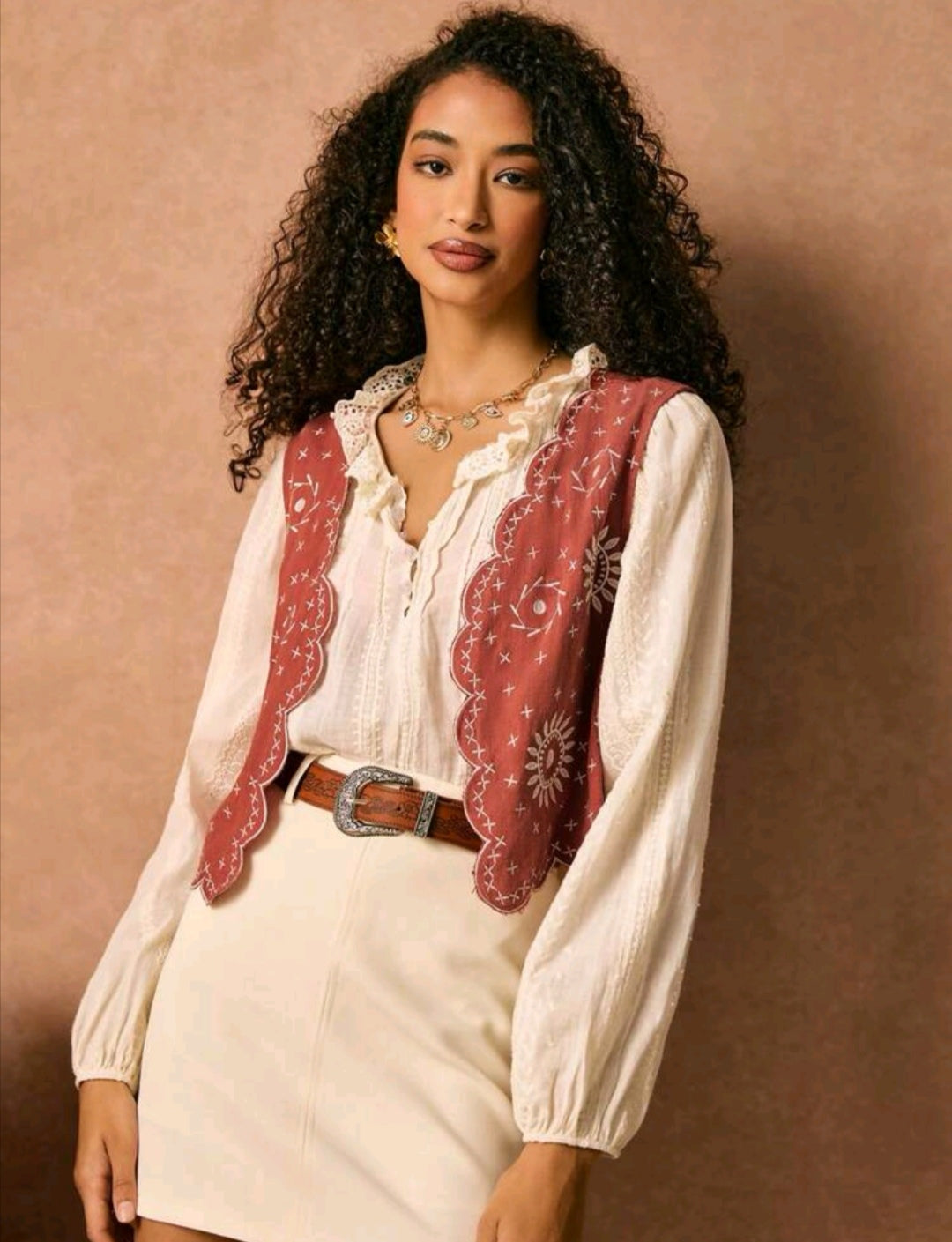 Embroidered vest