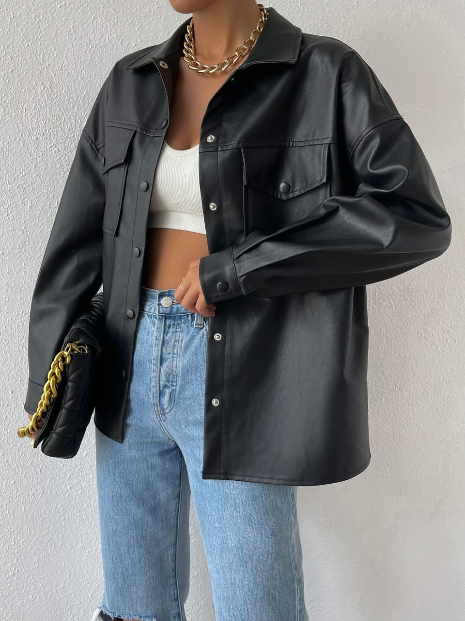 Faux Leather Jacket