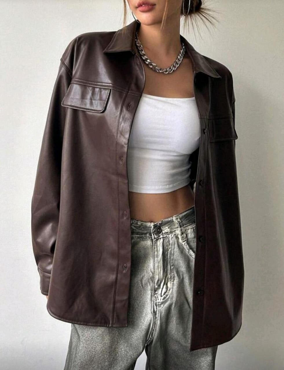 Faux Leather Jacket