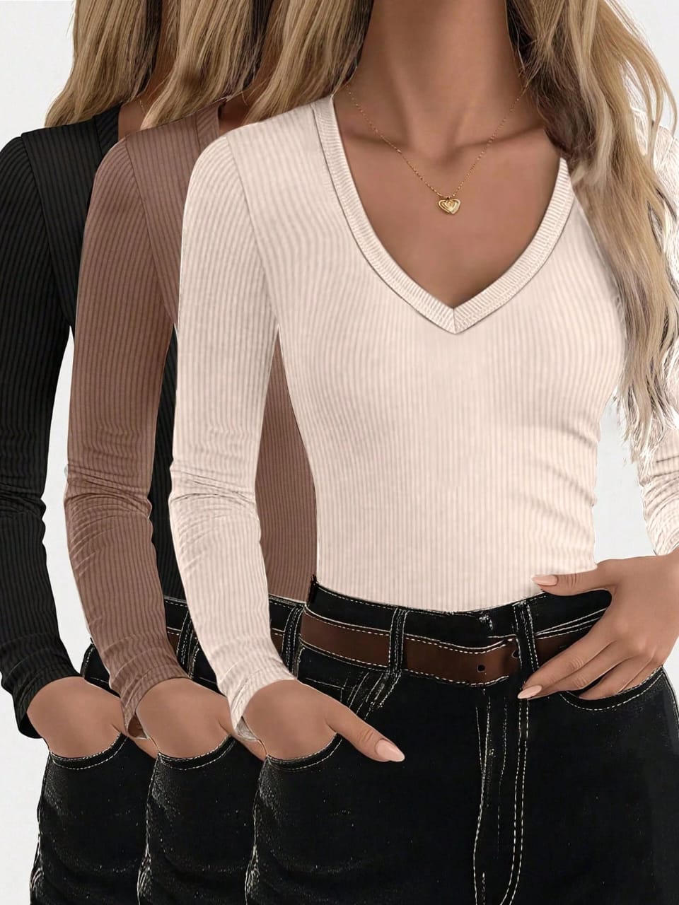 Long Sleeve Basic (Pack of 3)