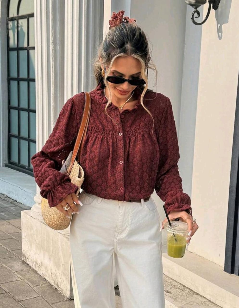 Cotton floral shirt